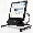 Black and white Mobi 2 with an external TM4 video camera on a desktop stand